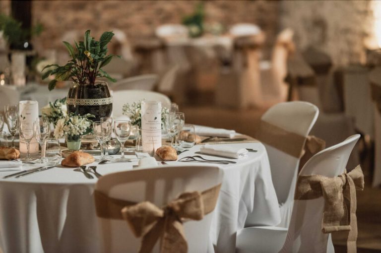 Décoration d'une table de mariage